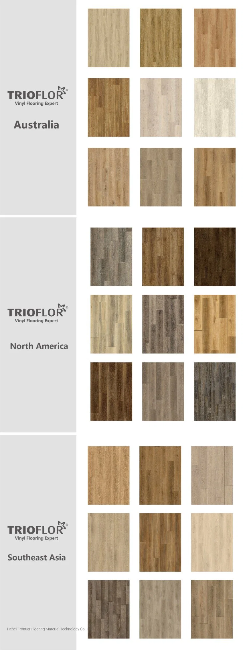 Laminate/Lvp/Lvt/WPC/PVC/Espc/ Spc Flooring-Trioflor- Factory OEM 18 Years Vinyl Flooring Manufacturing Experience